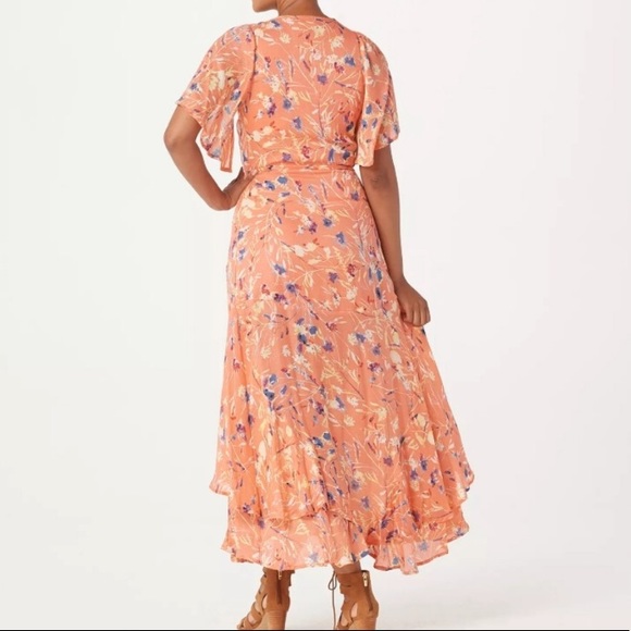 Haute Hippie Tribe "Luna" Wrap Maxi Dress L - Picture 3 of 4